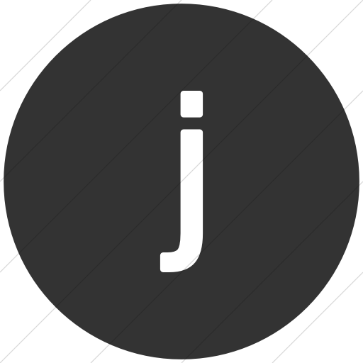 Flat Circle White On Dark Gray Alphanumerics Lowercase