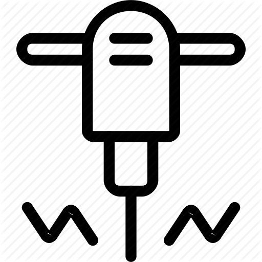 Building, Construction, Drill, Jackhammer, Tool Icon