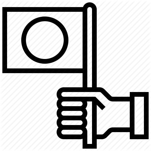 Flag, Hand, Japan Icon