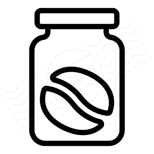 Iconexperience I Collection Jar Coffee Bean Icon