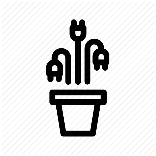 Clean, Energy, Green, Plant, Plug, Renewable, Sustainable Icon