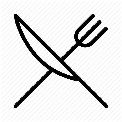 Diagonal, Fork, Knife Icon