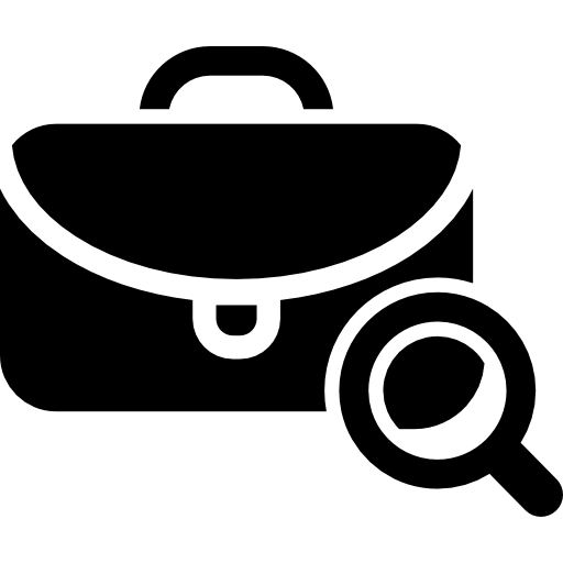 Job Search Symbol With Suitcase