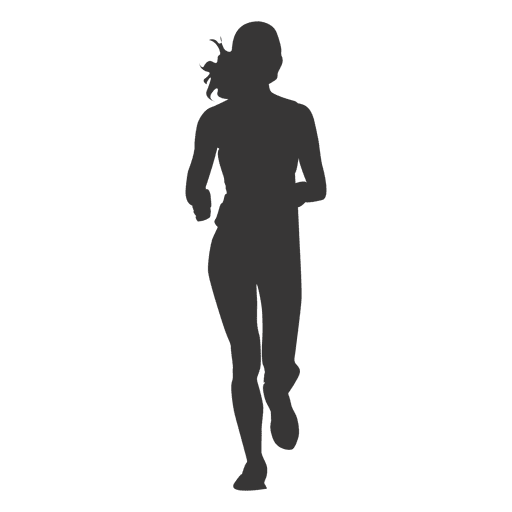 Girl Jogging Silhouette