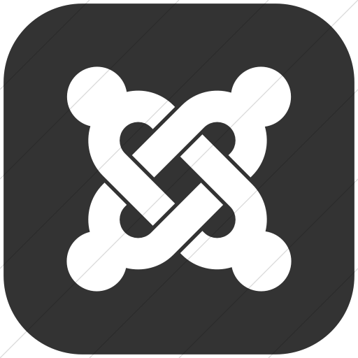 Flat Rounded Square White On Dark Gray Social Media