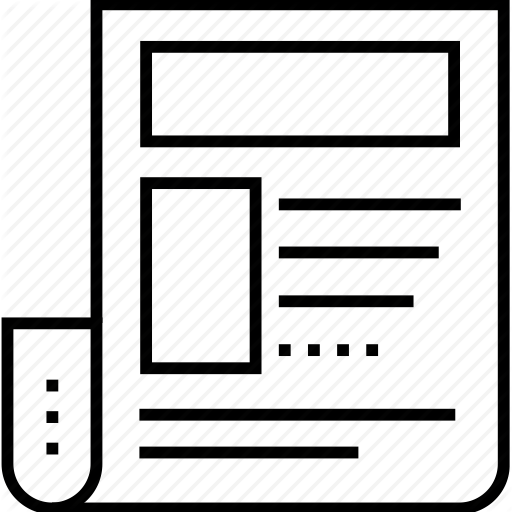 E Newspaper, Journal, Newspaper, Newsprint, Print Media Icon