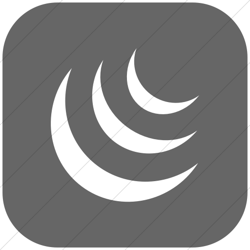 Flat Rounded Square White On Gray Raphael Jquery Icon