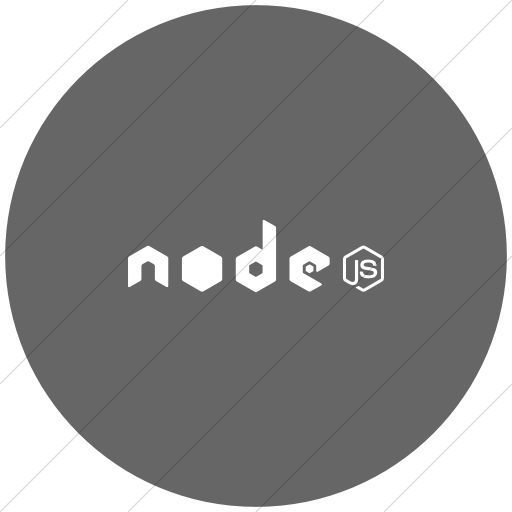 Flat Circle White On Gray Raphael Node Js Icon