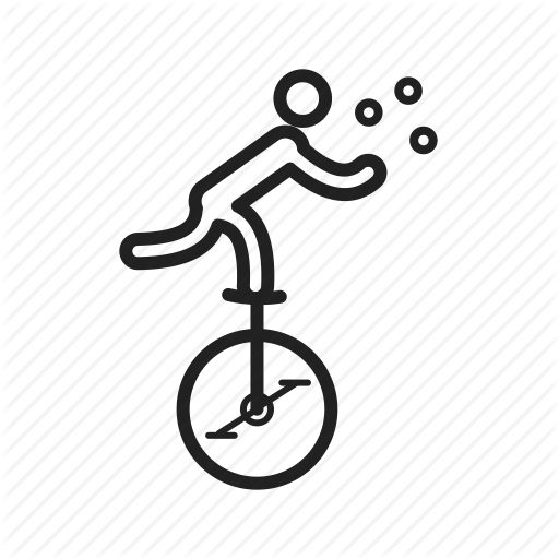 Balls, Clown, Fun, Juggle, Juggling, Person, Stick Icon