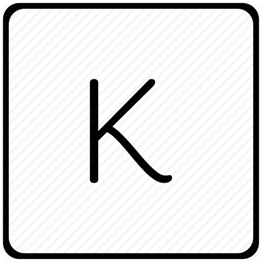 K, Key, Keyboard, Letter Icon