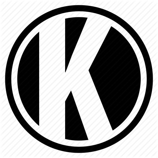 Alphabet, Character, K, Letter, Logo, Round Icon