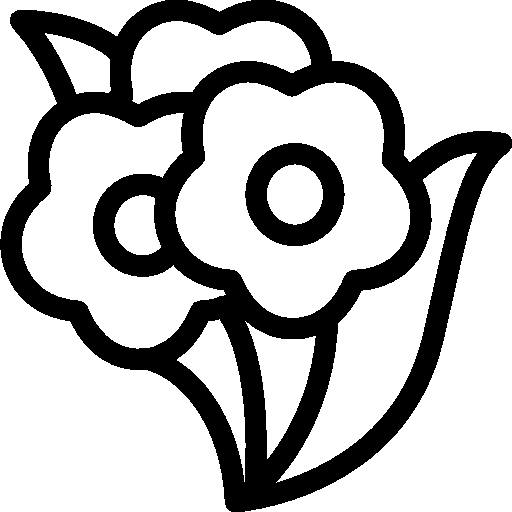 Pictures Of Black And White Flower Icon