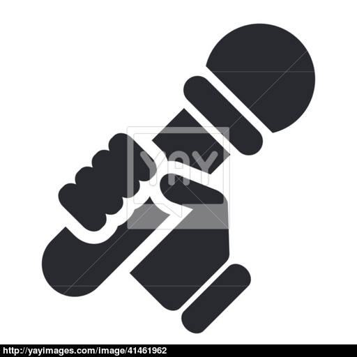 Vector Illustration Of Single Karaoke Icon Vector