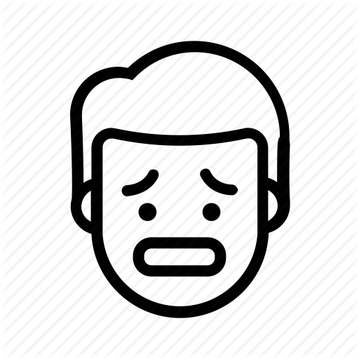 Cute, Gasping, Kawaii, Male, Petrified, Scared, Worried Icon