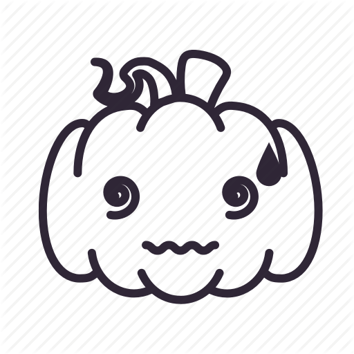 Halloween, Pumpkin, Sick Icon