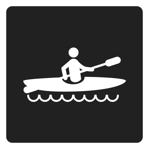 Kayaking Square Icon