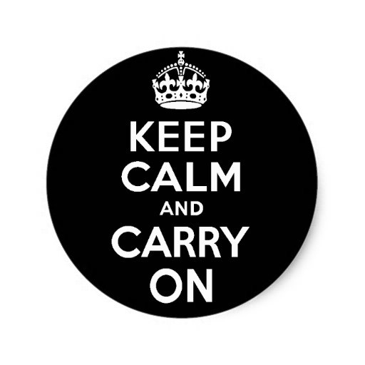 Keep Calm Crown Icon White