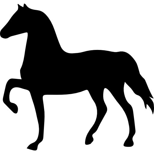 Horse Black Shape Facing To Left Free Vector Icons Designed