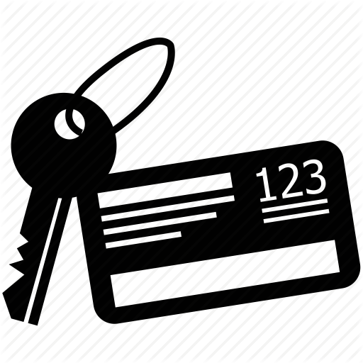 Accommodations, Card, Key, Key Card, Silhouette, Ticket, Tourism Icon