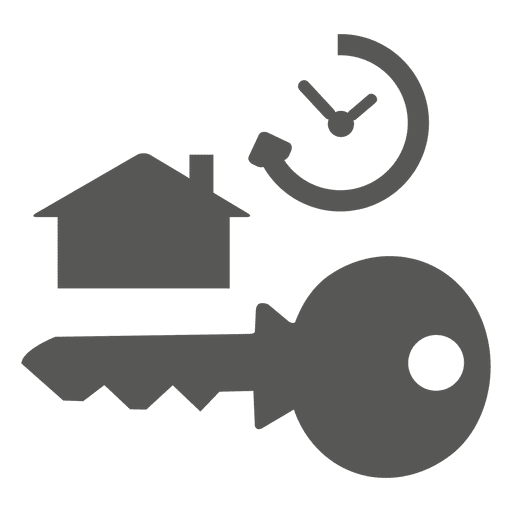 Key House Clock Icon