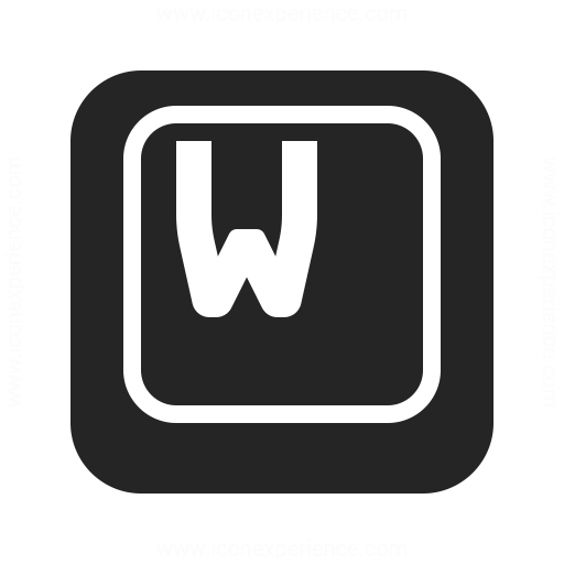 Keyboard Key W Icon Iconexperience