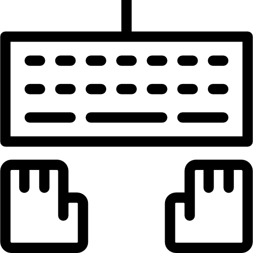 Keyboard And Hands Icons Free Download