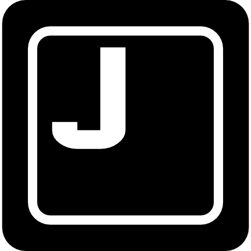 Keyboard Key With J Letter Icons Free Download