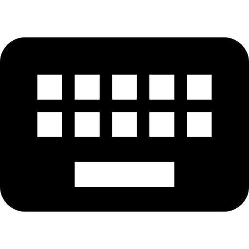 Black Keyboard With White Keys