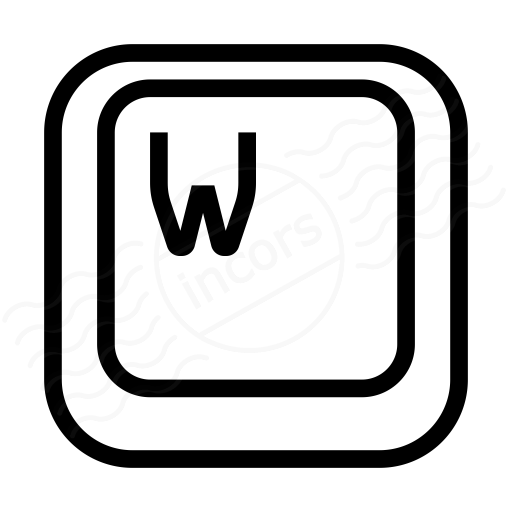 Iconexperience I Collection Keyboard Key W Icon