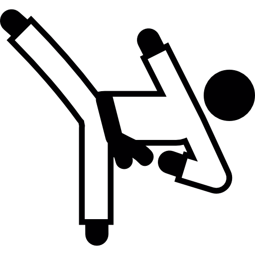 Person Karate Kick Icons Free Download