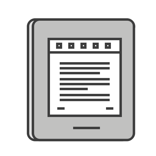 Ebook, Kindle, Travel, Read, Novel, Reading, Journey Icon