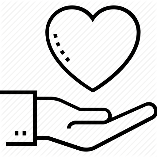 Care, Courtesy, Hand, Heart, Kindness Icon