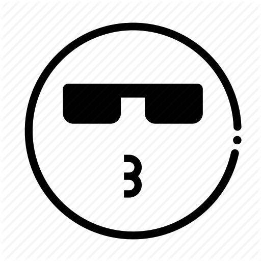 Cool, Emoji, Happy, Kiss Icon