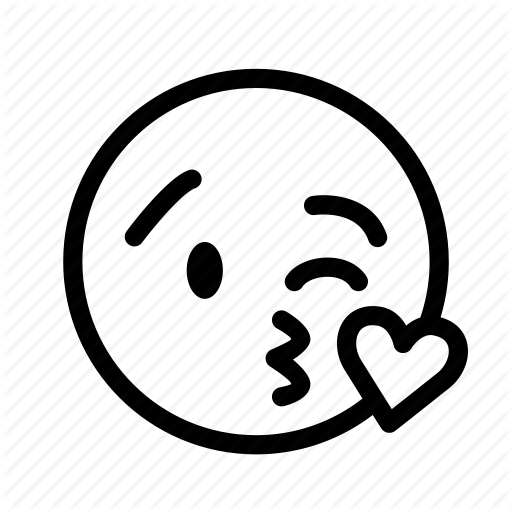 Blink, Emoji, Emoticon, Heart, Kiss, Love, Wink Icon