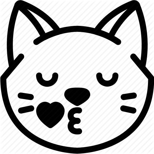 Cat, Emoji, Emotion, Expression, Face, Feeling, Kiss Icon