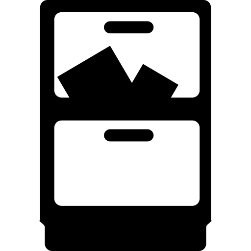 Cabinet Drawer Opened With Papers Free Icon