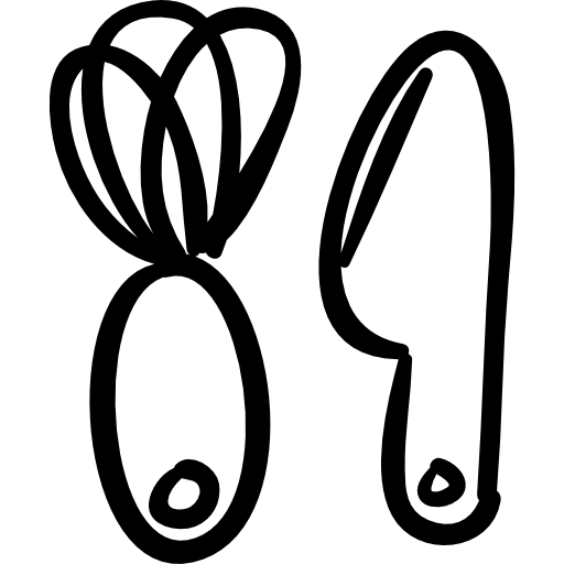 Kitchen Utensils Hand Drawn Toy Shapes Icons Free Download