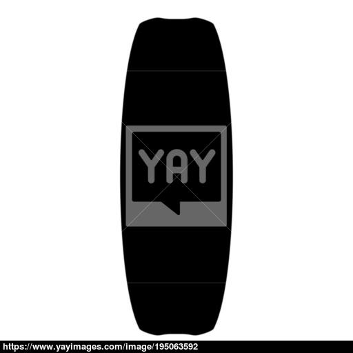 Board For Kiteboard Sport Icon Black Color Vector
