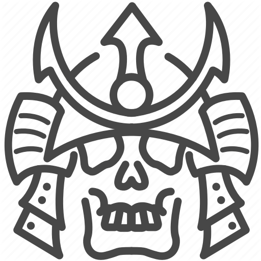 Ghost, Japan, Japanese, Samur Skeleton, Yokai Icon