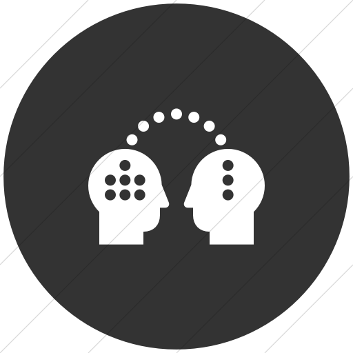 Flat Circle White On Dark Gray Iconathon Knowledge