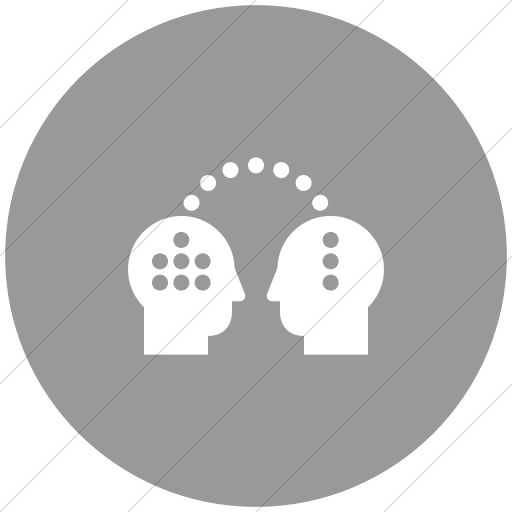 Flat Circle White On Light Gray Iconathon Knowledge