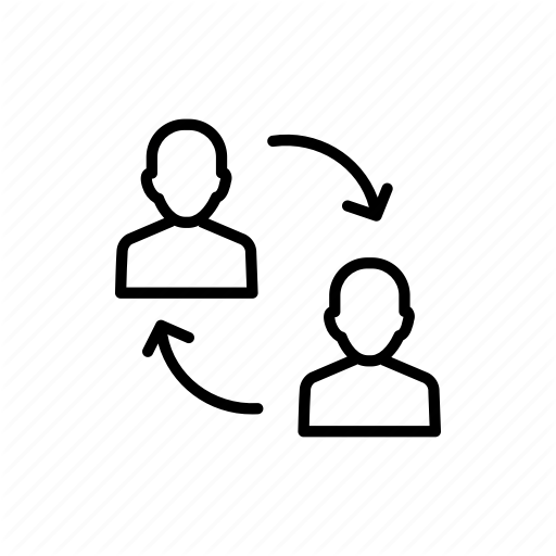 Data Transfer, Knowledge Transfer, People, Sharing Icon