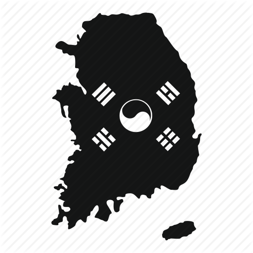 Asia, Country, Flag, Geography, Map, National, South Korea Icon