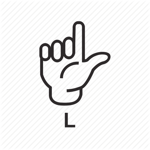 Alphabet, Deaf, Hand, L, Language, Letter, Sign Icon