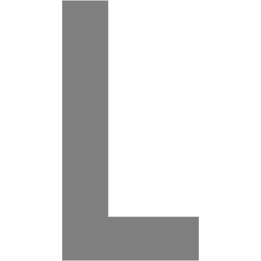 Gray Letter L Icon