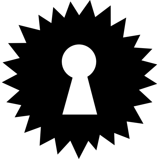 Keyhole On A Commercial Label Icons Free Download
