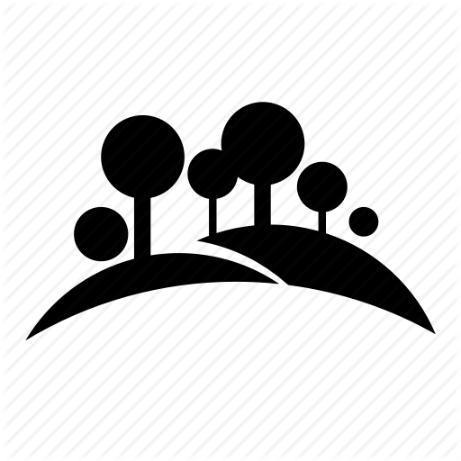 Bush, Forest, Land, Nature, Silhouette, Tree Icon