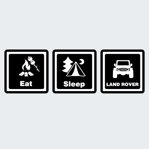 Eat Sleep Land Rover Decal Stickers Funny Cool Creative Ebay