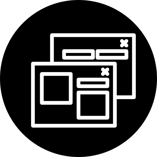 Seo Landing Pages Symbol Inside A Circle