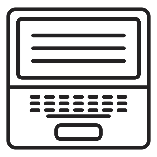 Black And White Laptop Icon